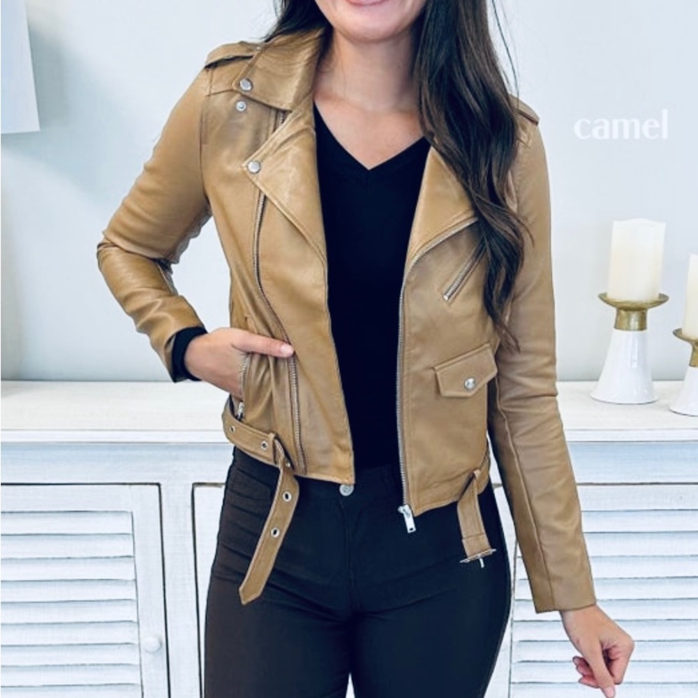 Faux Leather Moto Jacket